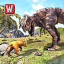 Dinossauro & ataque raiva leão APK