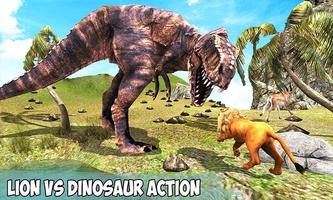 T-Rex Dino & Angry Lion Attack ảnh chụp màn hình 3
