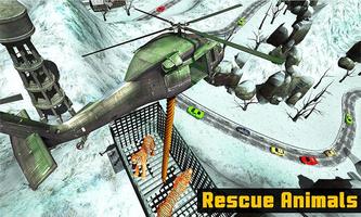 Off road Heavy Excavator Animal Rescue Helicopter تصوير الشاشة 1