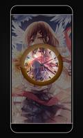 Anime Girl clock live wallpaper स्क्रीनशॉट 1