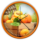 Apricot clock live wallpaper-icoon