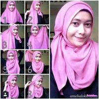 Tutorial Hijab Trendy Yang Simple 截图 1