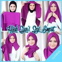 Tutorial Hijab Syar'I Segi Empat Cartaz