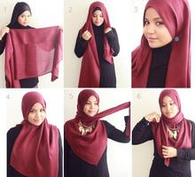 Tutorial Hijab Syar'I Segi Empat screenshot 2