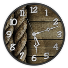 Wood Analog Clock Live Wallpaper icône