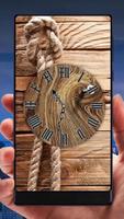 Wood Analog Clock Live Wallpaper تصوير الشاشة 2