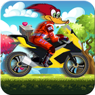 Woody Crazy Woodpecker Motorbike Adventure أيقونة