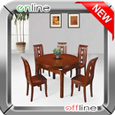 500+ Wooden Chair and Table Set Design APK