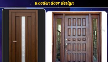 wooden door design Affiche