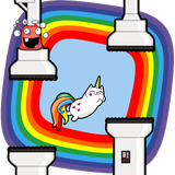 Flappy cat-unicorn icon