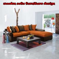 Desain mebel sofa kayu poster