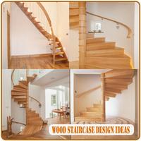 wood staircase design ideas poster
