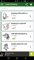 Wolves Drawing step by step Affiche