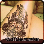 Wilk Tatuaż Projekt