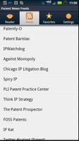 Patent News Feeds Screenshot 1