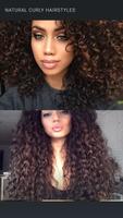 Naturally Women's Curly Hairstyle الملصق