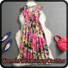 女性碎花衣服跑道 图标