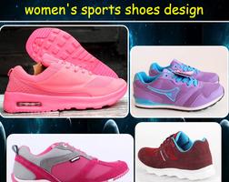 women's sports shoes design पोस्टर