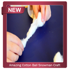 Amazing Cotton Ball Snowman Craft ไอคอน