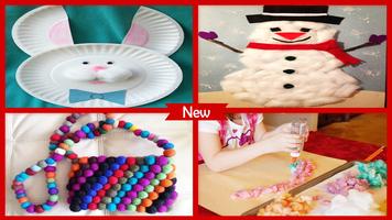 پوستر Amazing Cotton Ball Snowman Craft