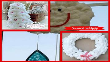 Amazing Cotton Ball Snowman Craft syot layar 2