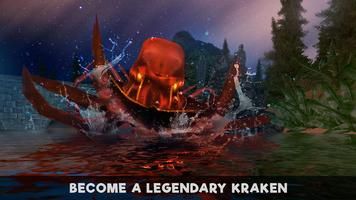 Kraken Sea Monster Simulator Affiche