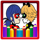 Coloring Book for Ladybug & Cat noir