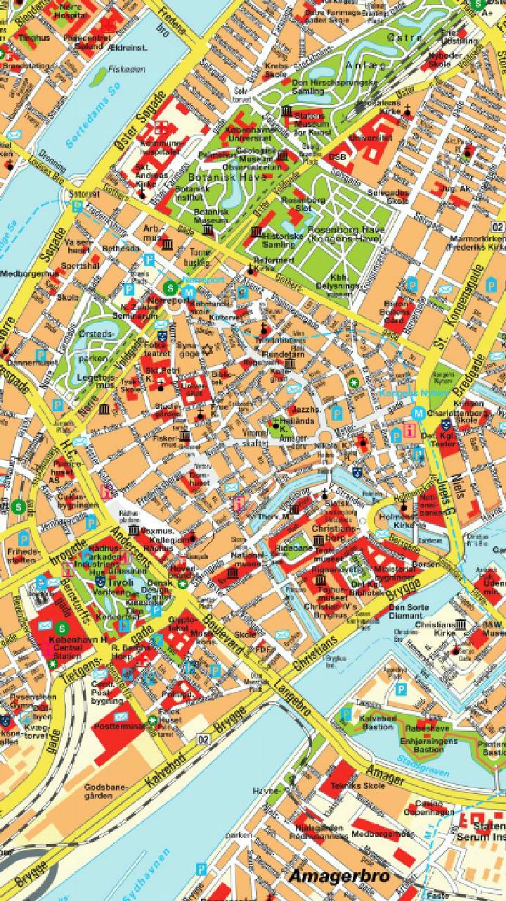 Tourist Attractions Copenhagen Map - The Tourist Attraction