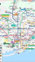 Barcelona Tourist Map পোস্টার
