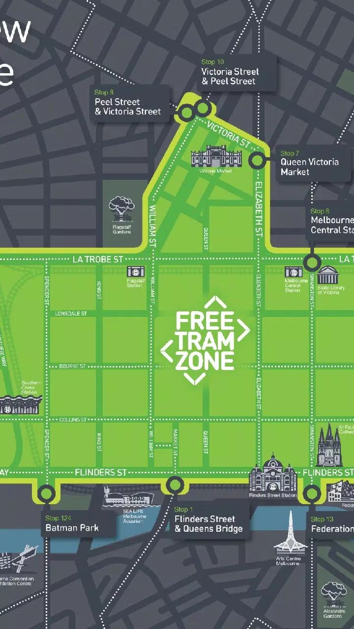 Melbourne Free Tram Zone Map APK untuk Unduhan Android