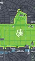 Melbourne Free Tram Zone Map poster