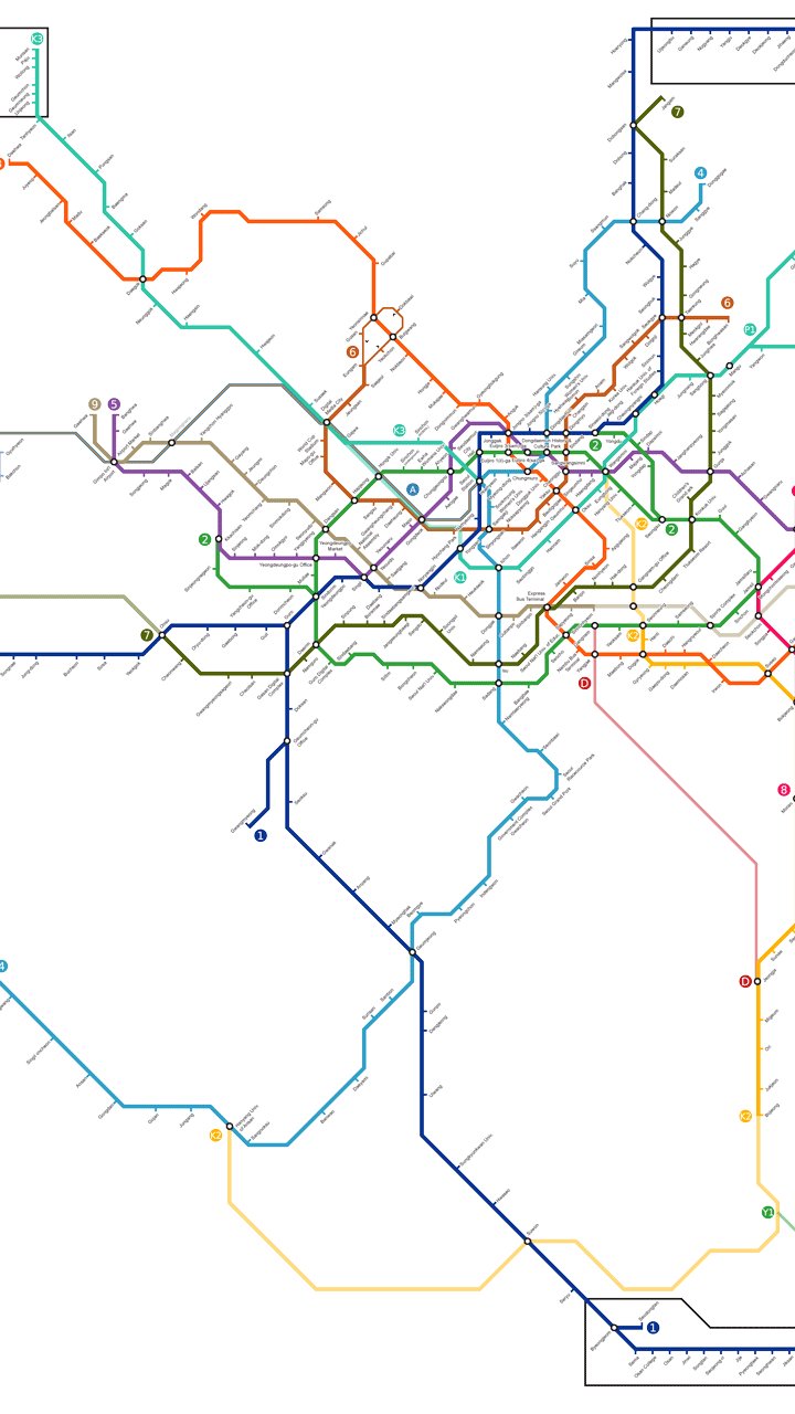 Метро сеула схема