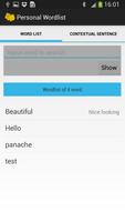 Personal Word List capture d'écran 1