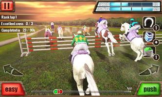 Course de chevaux 3D Affiche