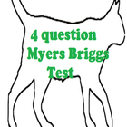 4 question Myers Briggs test icône