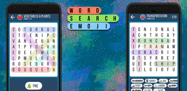 Woordsoektog Emoji - vind verborge woorde