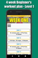4 week Beginner's workout plan - Level 1 screenshot 2