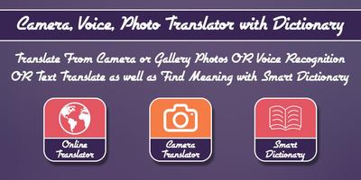 Camera, Voice, Photo Translator with Dictionary Affiche