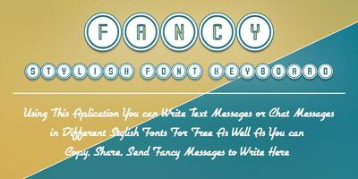 Fancy Stylish Fonts Keyboard - Fancy Text Keyboard پوسٹر