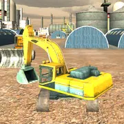 Excavator Construction Site 3D