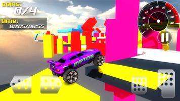 Course de voiture 3D Affiche