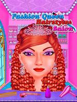 Fashion queen hairstyle salon poster