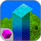 Cube Stack Tower 3D Zeichen