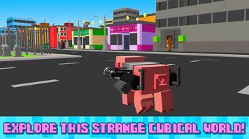 Cube Bad Pig City Rampage 3D Screenshot 1