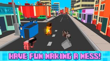 Cube Bad Pig City Rampage 3D Screenshot 2