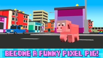 Cube Bad Pig City Rampage 3D Screenshot 3