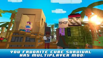 Cube Island Online Survival 3D Affiche