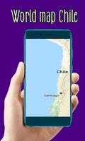 World map Chile Affiche