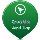 World map  Croatia icône
