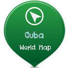 World map Cuba icon